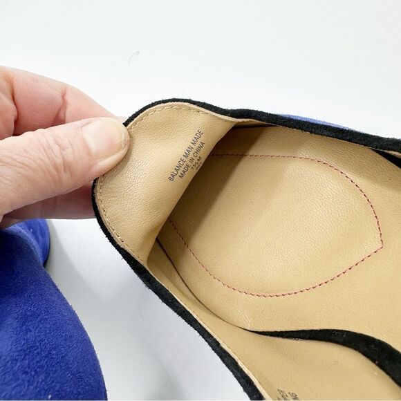 Isaac Mizrahi New York Joy Cobalt Blue Suede Pump Kitten Heel Pointed Toe Sz 7.5 - Picture 12 of 13